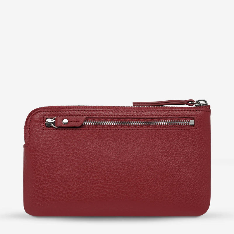 Back view of the wallet - it has a zip compartment for coins.