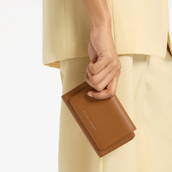 Visions Leather Wallet by Status Anxiety in Tan.