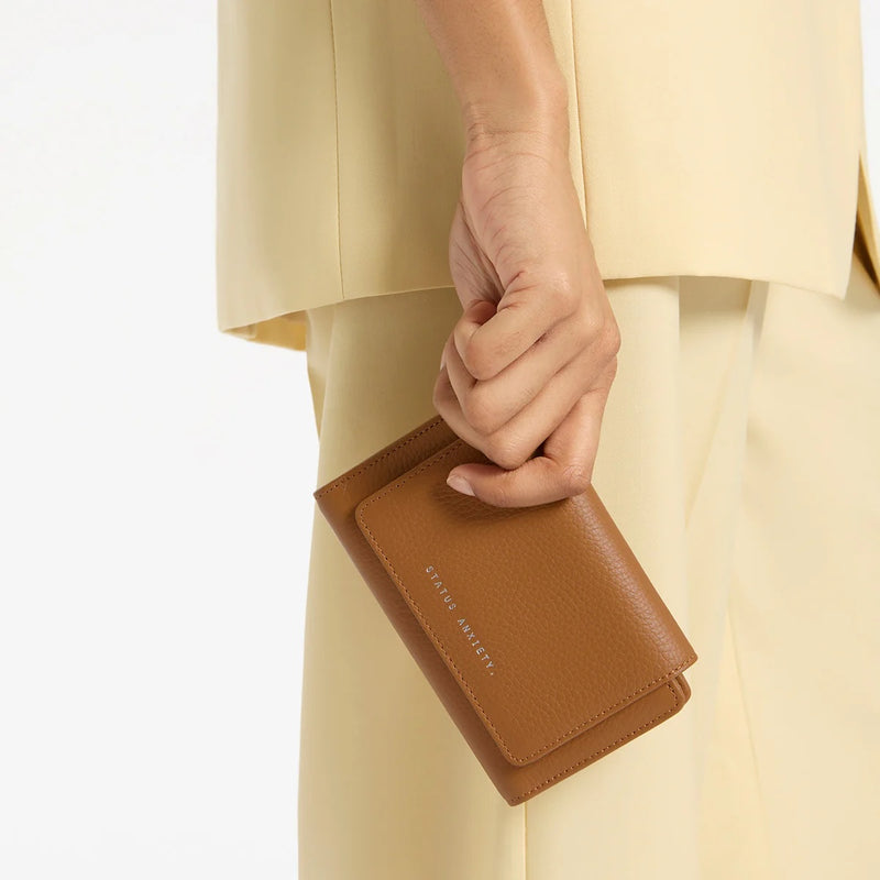 Visions Leather Wallet by Status Anxiety in Tan.