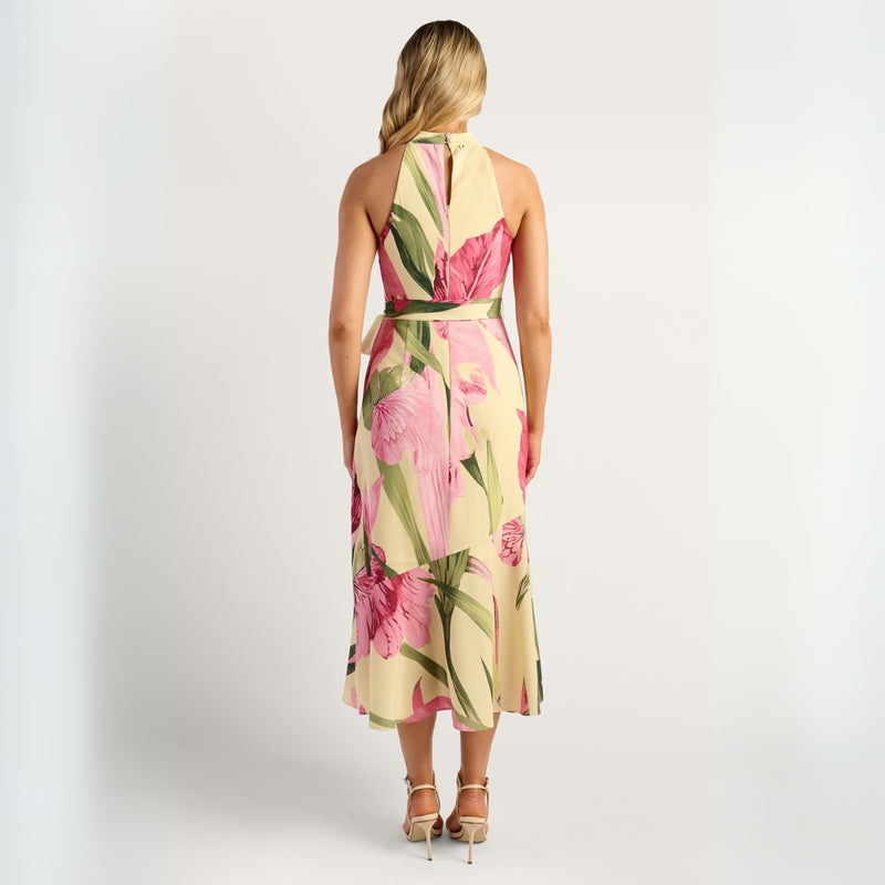 Back view of the dress - it has a button fastening and zip closure.