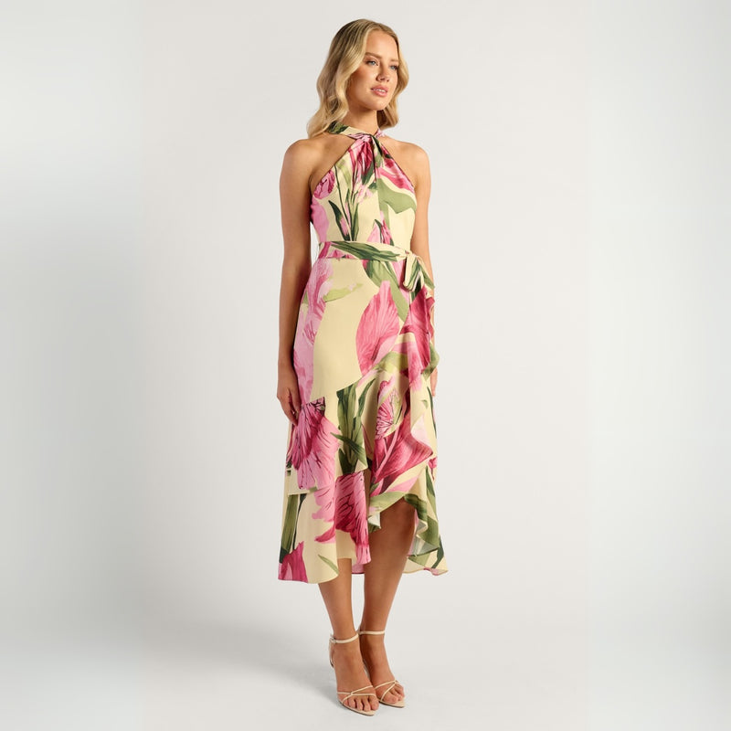 Oasis Floral Halter Dress