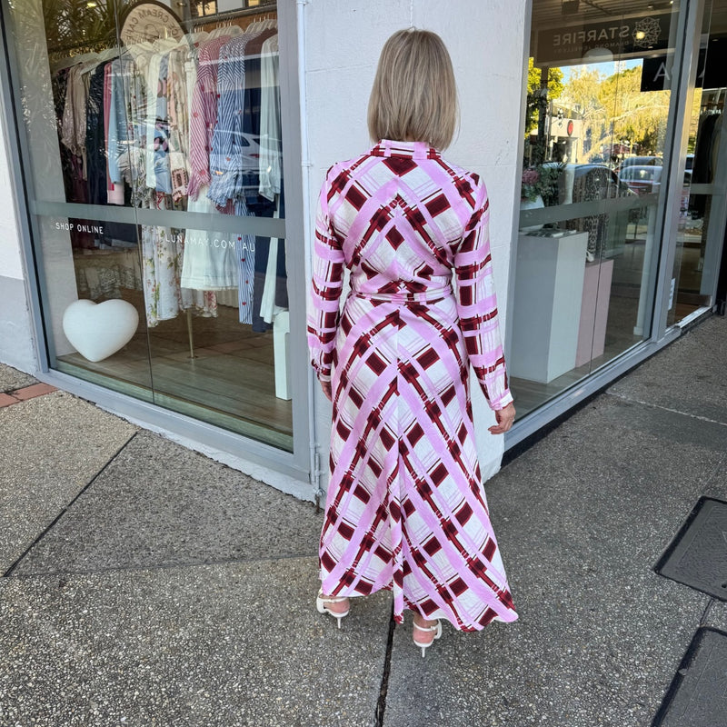 Full length back view of the dress.