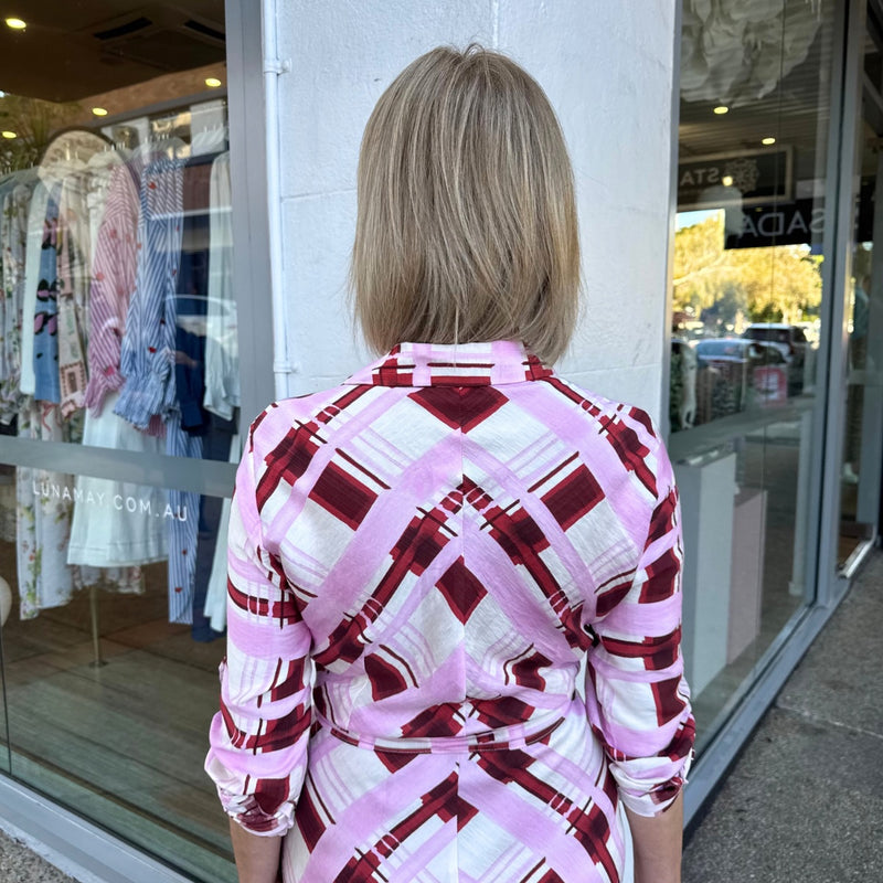 Upper back view of the dress
