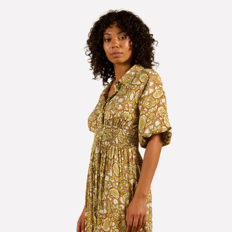 Mya Shirt Dress (Boteh Print)