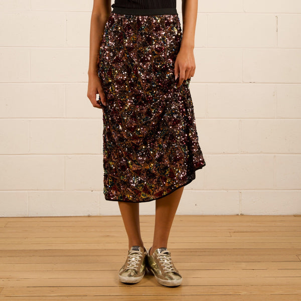 The Others Remi Sequin Skirt (Aztec)