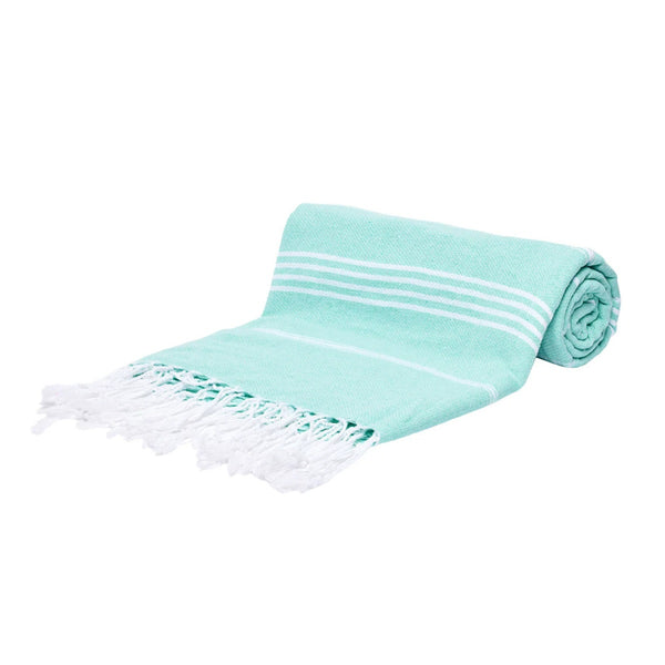 Aquamarine Breeze Thin Turkish Beach Towel