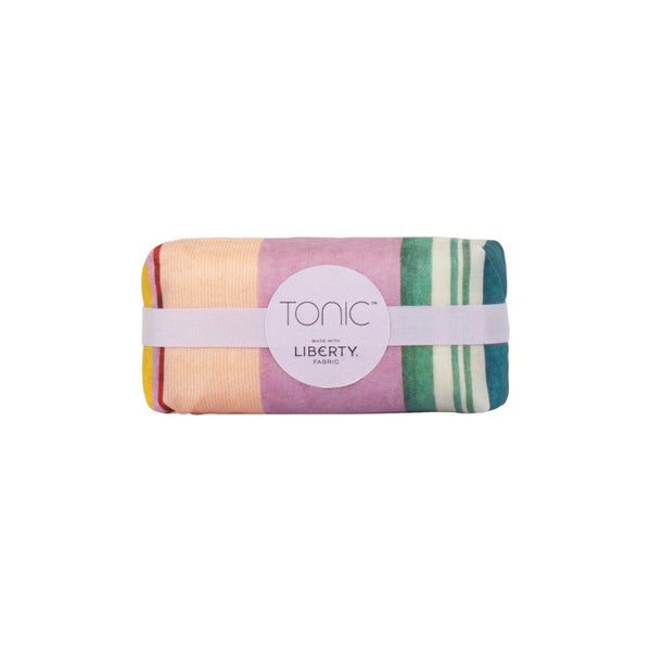 This shea soap is beautifully presented in a Liberty Gelato Stripe fabric wrapping.