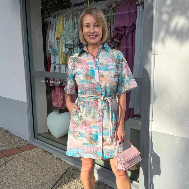 Bora Bora Shirt Dress (Summer on the Med)