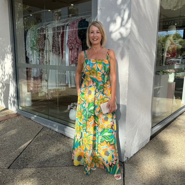 Milan Floral Maxi Dress (Flower Bomb)