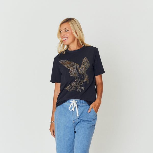 Lana Tee (Black/Gold Eagle)