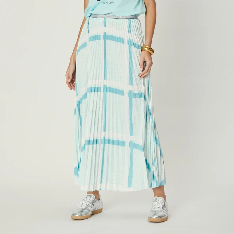 This pleat skirt is flowy and can be paired with sneakers and a tee.