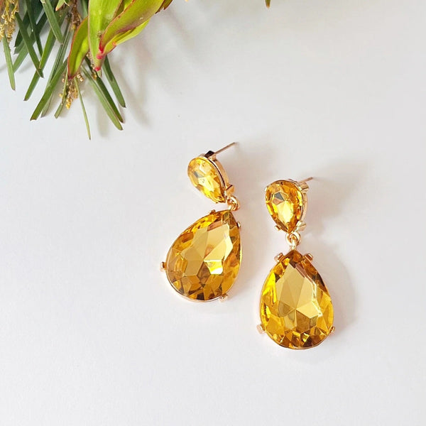 Amelia Jewel Earrings (Topaz)