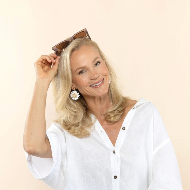 These earrings are lightweight and the neutral colour will go with a variety of outfits in your wardrobe.