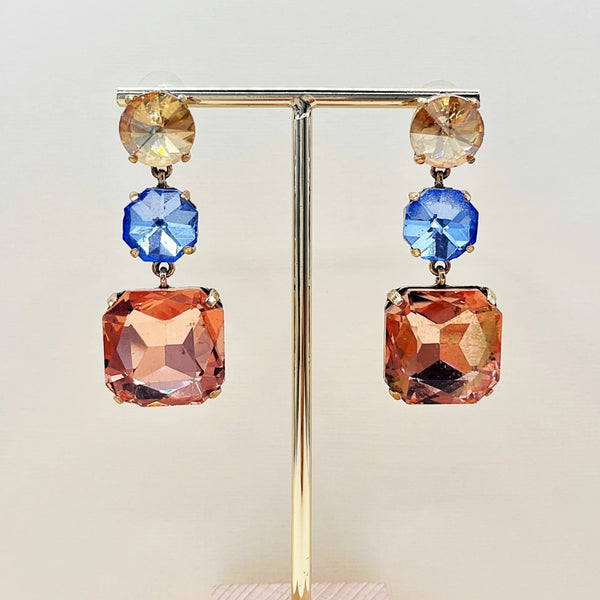 Elizabeth Jewel Drop Earrings (Sunset)