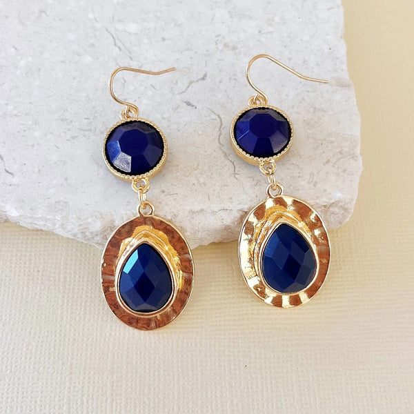Indigo Jewel Earrings (Navy)