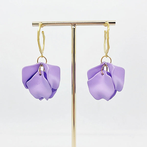 Louisa Petal Earrings in Lavender