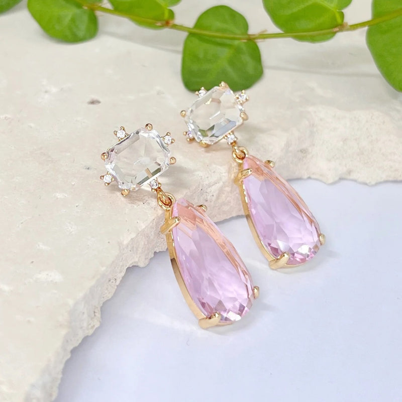 Margot Jewel Earrings (Pink)