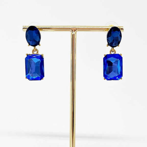 Valentina Jewel Earrings (Blue)