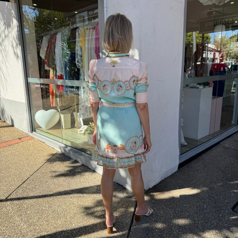 Full length back view of the dress.