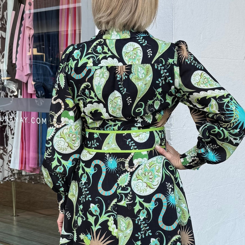 Upper back view of the dress.