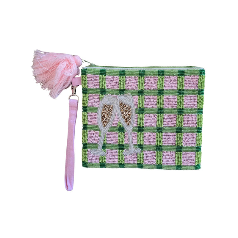 Beaded Purse with champagne glasses on the front.