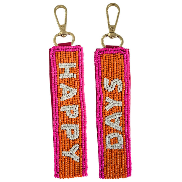 Beaded Keychain (Happy Days)