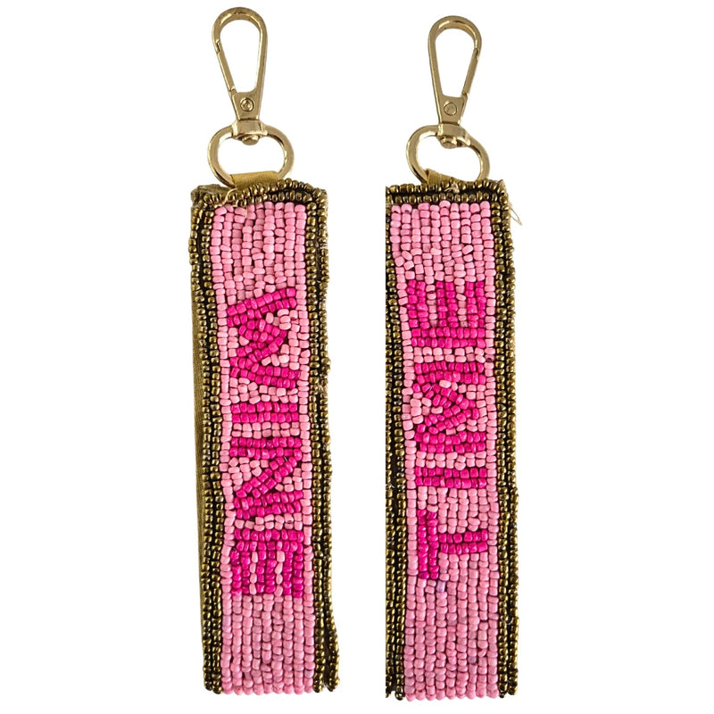 Beaded Keychain (Wine Time)