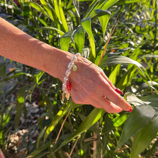 Zoda Pearl Charm Bracelet