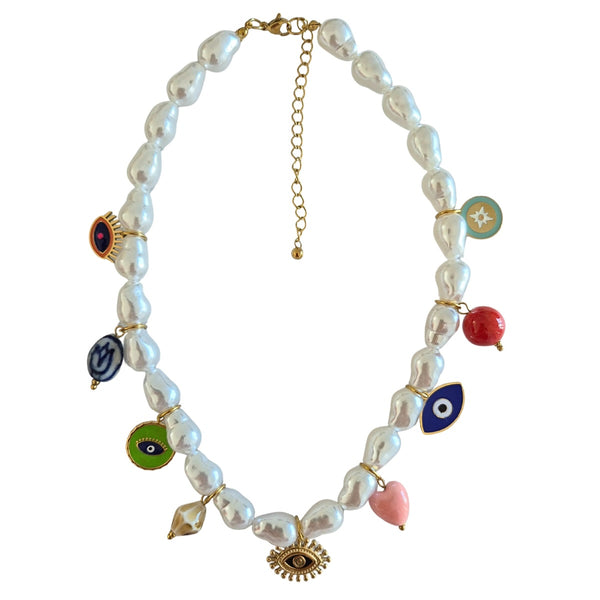 Pearl Charm Necklace 43512