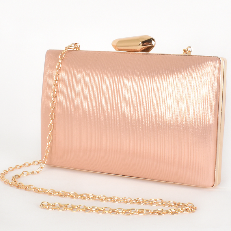 Ensley Structured Rectangle Clutch (Pink)