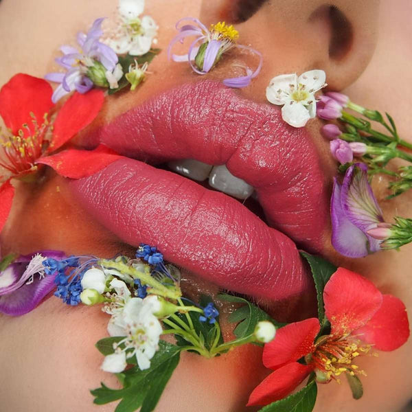 Close up of the Berry Lipstick in a Whipped Matte 